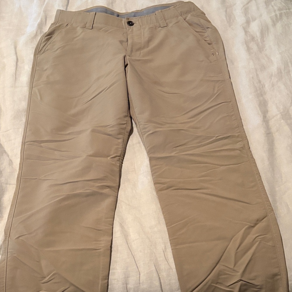 Men's Tan Under Armour Golf Pants